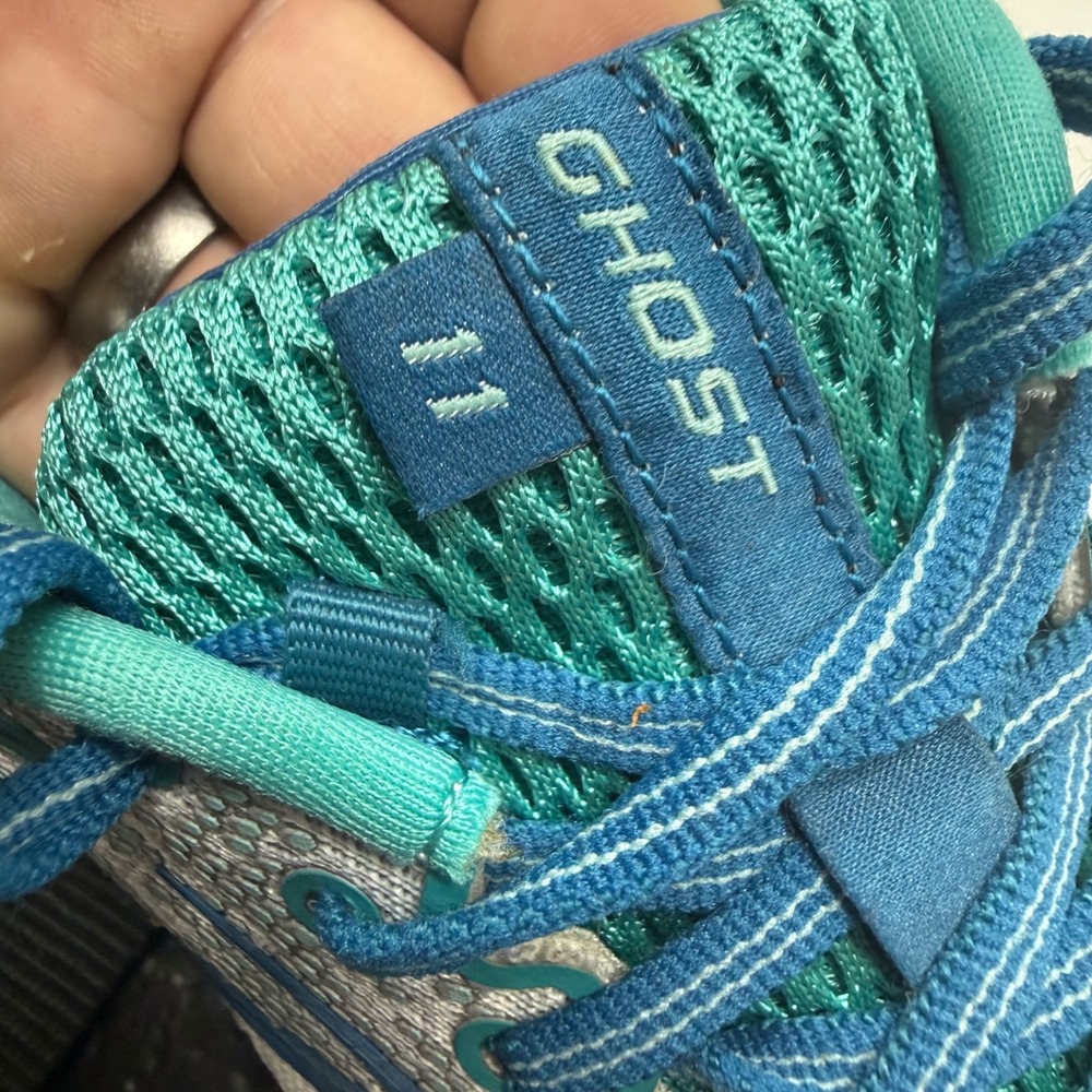 Brooks Ghost 11 Womens Running Shoes Grey Teal Blue 1202771B118 Size 9 - Picture 4 of 10